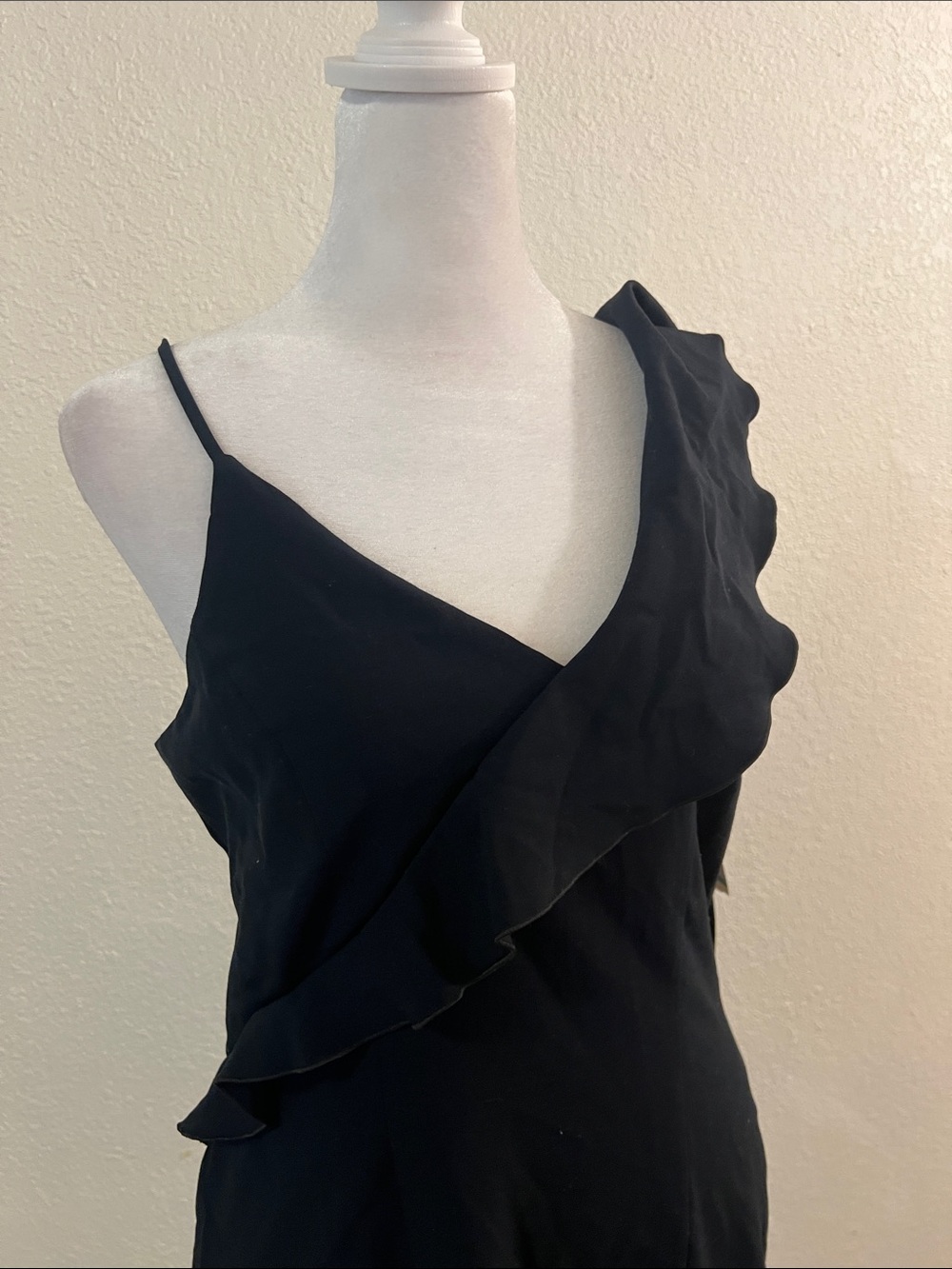 XOXO Black One-Shoulder Ruffle Dress - Picture 2 of 5